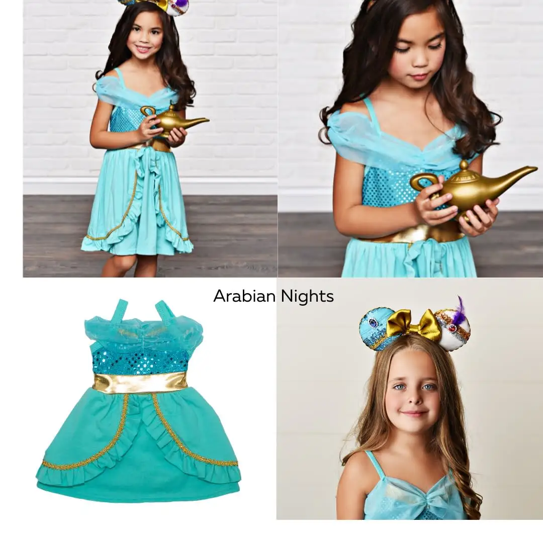 Girl Princess Jasmine Costume Aladdin Lamp Story Costume Girl Princess Costume For Girls Girl Dress-Up Party Girl dress jasmine