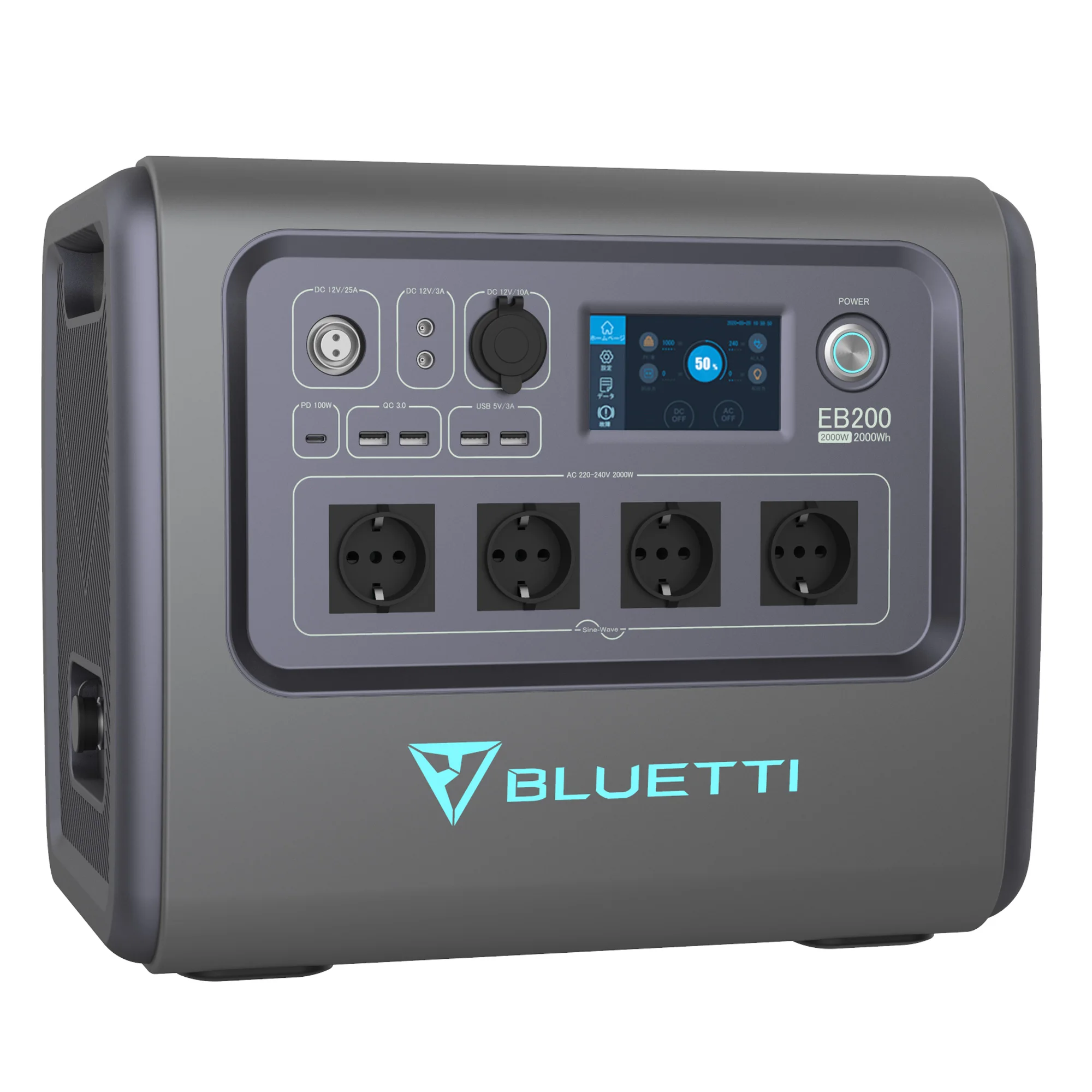 Bluetti EB200 Solar Generator 2000W Portable Power Station