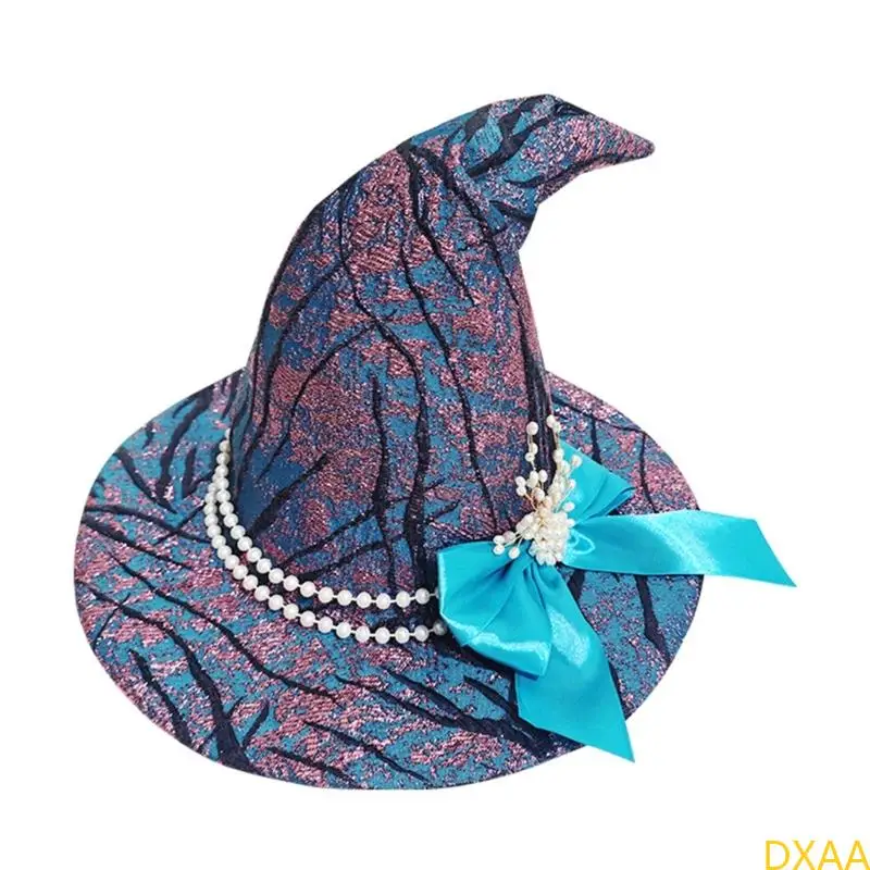 

DXAA Blue Wizard Hat Halloween Witch Hat Cosplay Witch Hat Party Costume Wizard Hat