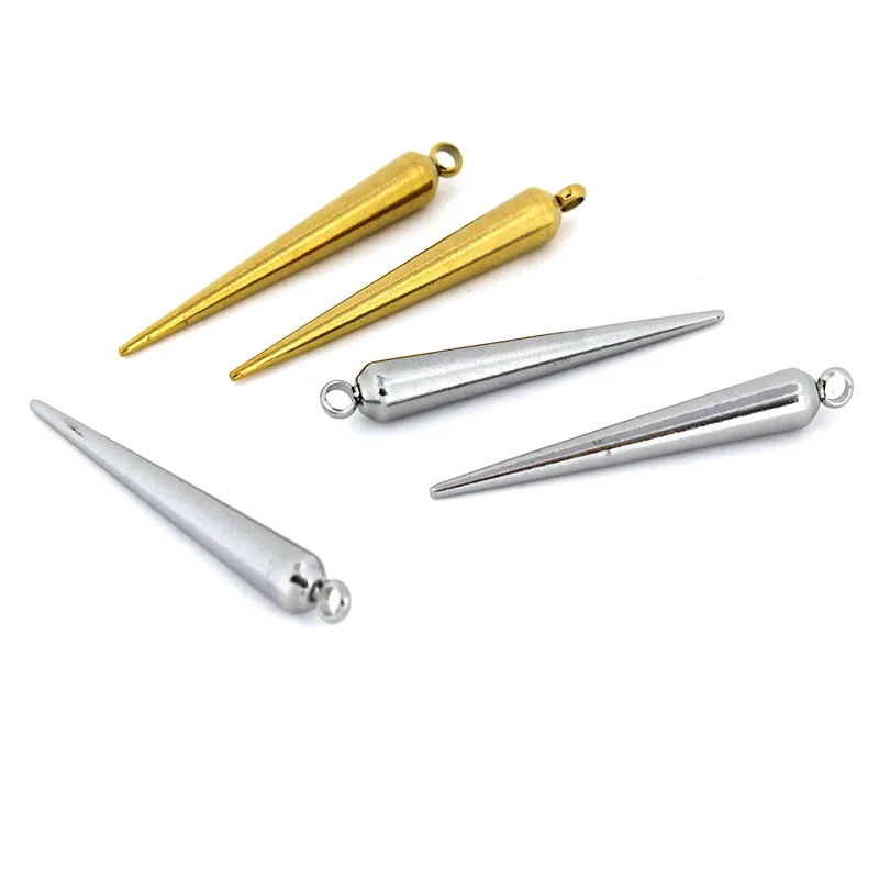 

4 шт., подвески из нержавеющей стали с шипами, большие круглые подвески в виде конуса, подвески для DIY, серьги ручной работы, ожерелье, принадлежности для изготовления ювелирных изделий