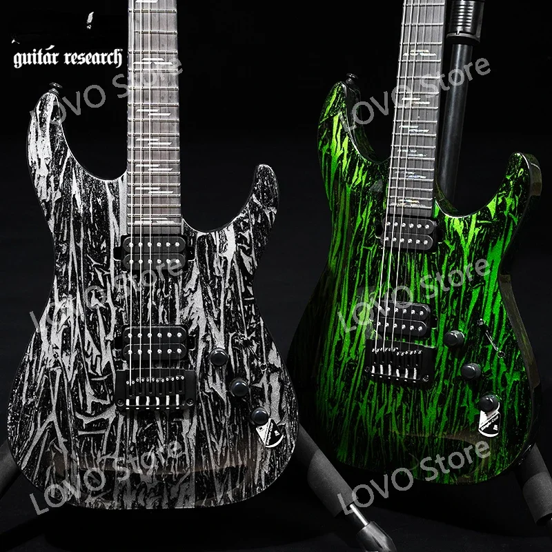 C- 1 Silver Mountain Yinshan Series Heavy Metal Rock Poison Green Electric Guitar