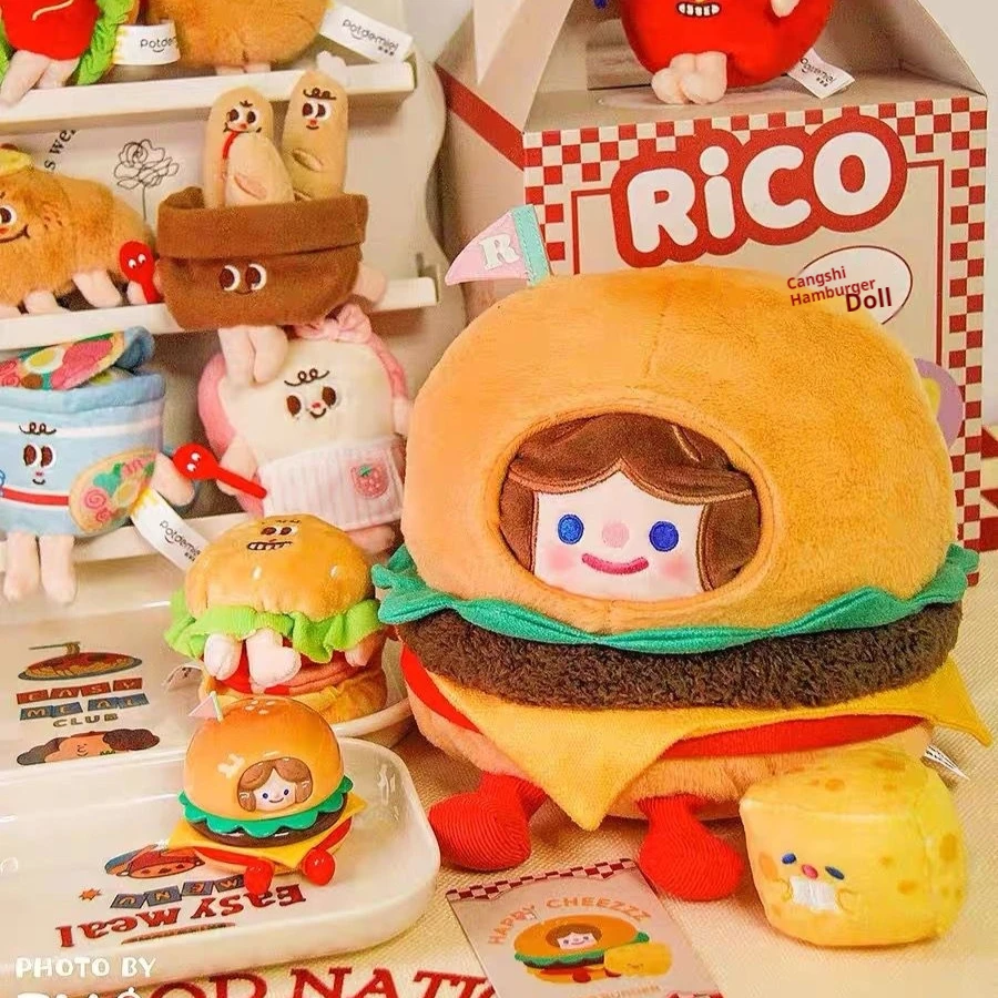 

Martube Rico Hamhamburg Series Figurines Blind Box Toys Creative Cute Hamburg Rico Surprised Box Toys Birthday Gift For Girls