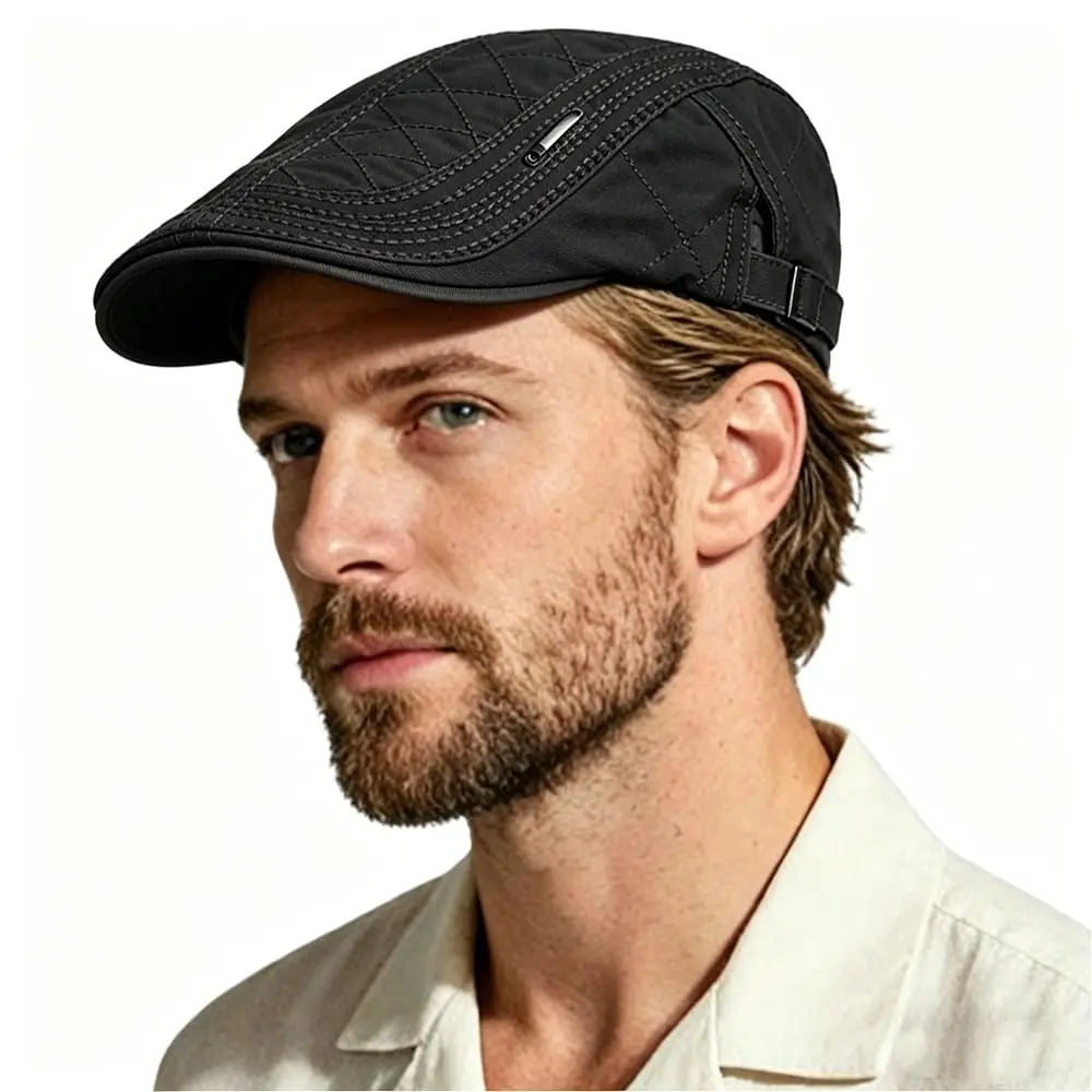 

Мужская хлопковая кепка-газетчица, регулируемая, дышащая, ирландская кепка, для вождения, охоты, повседневного использования на улице