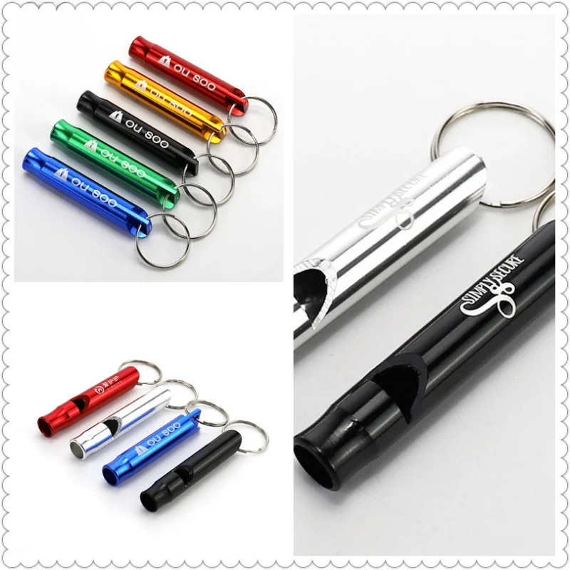 Portable Emergency Whistle Keychain, apito multifunções, camping, caminhadas, ferramentas ao ar livre, pingente chaveiro, equipe presentes