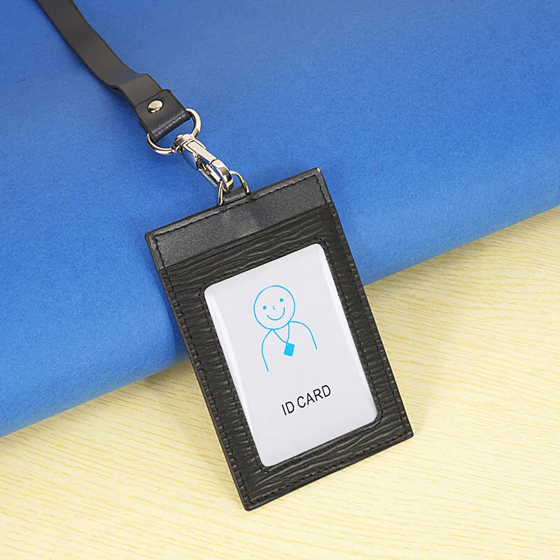 Ladies' Chest Card Holder Work ID Card Case Advanced Work Badge with Hanging Rope Multiple Card Slots Simple Protection Name Tag