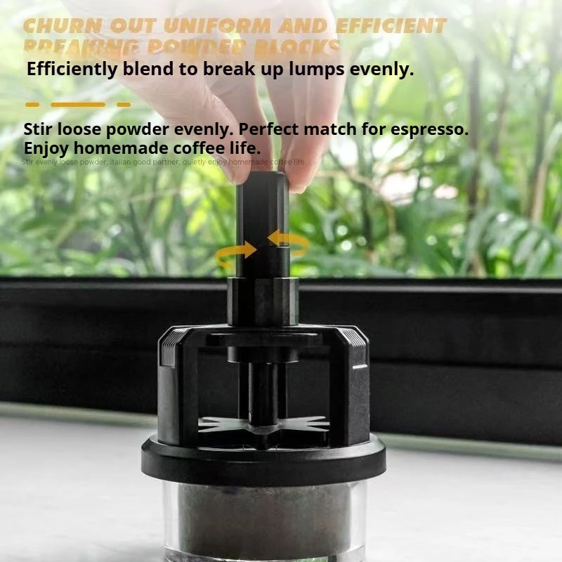 Professional Rotating Coffee Powder Distributor Needle Adjustable Height Magnetic Fixation Espresso Stirrer