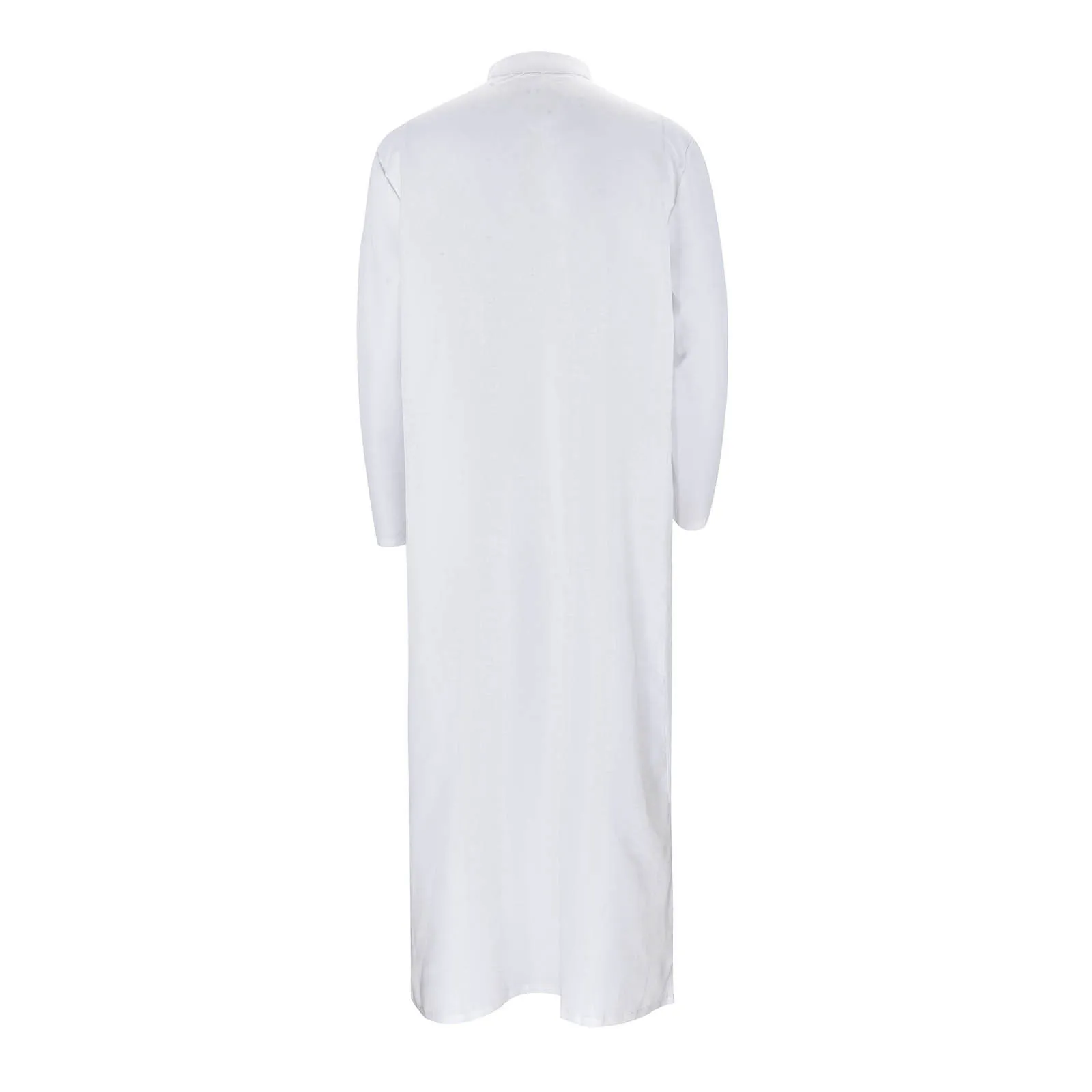 Loose Jubba Thobe For Mens Casual Muslim Arab Dubai Robe Long Sleeve Shirt Retro Arabian Muslim Saudi Arabia White Robes