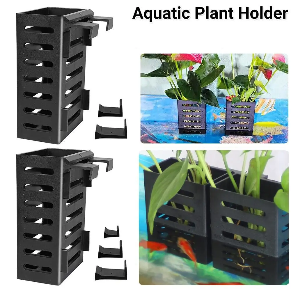 Hydroponic Glass Pot Aquarium Plant Holder Glass Pot Water Plant Landscape Plant Cultivation Rack Planted Tank Landscaping Basin