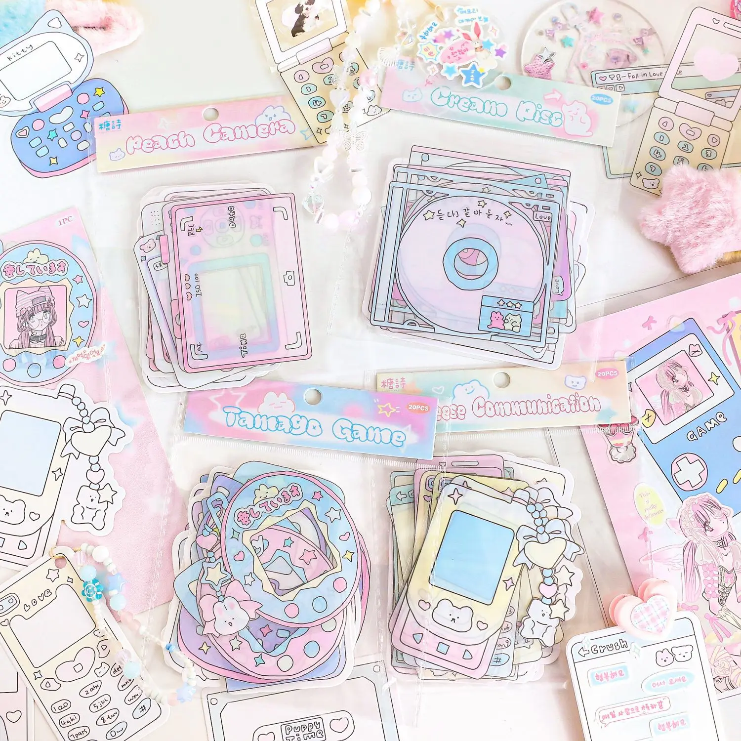 20pcs/1lot Kawaii Scrapbook Stickers Heartwarming Delivery Scrapbooking Supplies Planner Decorative Craft Stationery Sticker