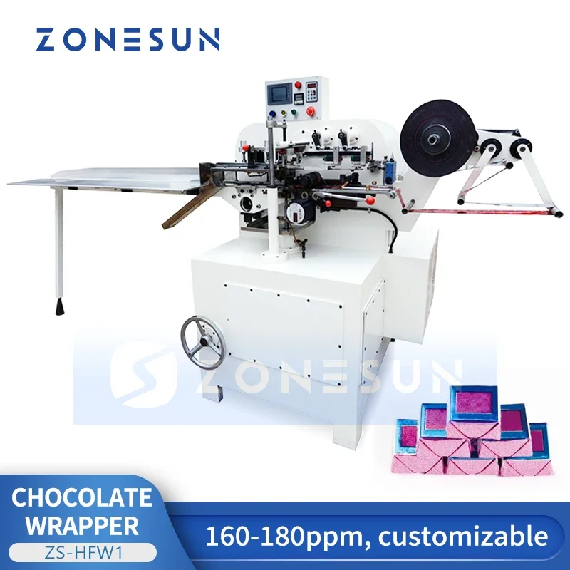 Zonesun Chocolate Wrapping Machine Chocolate Packaging Machine Candy Bar Wrapping Machine Horizontal Flow Wrapper ZS-HFW1