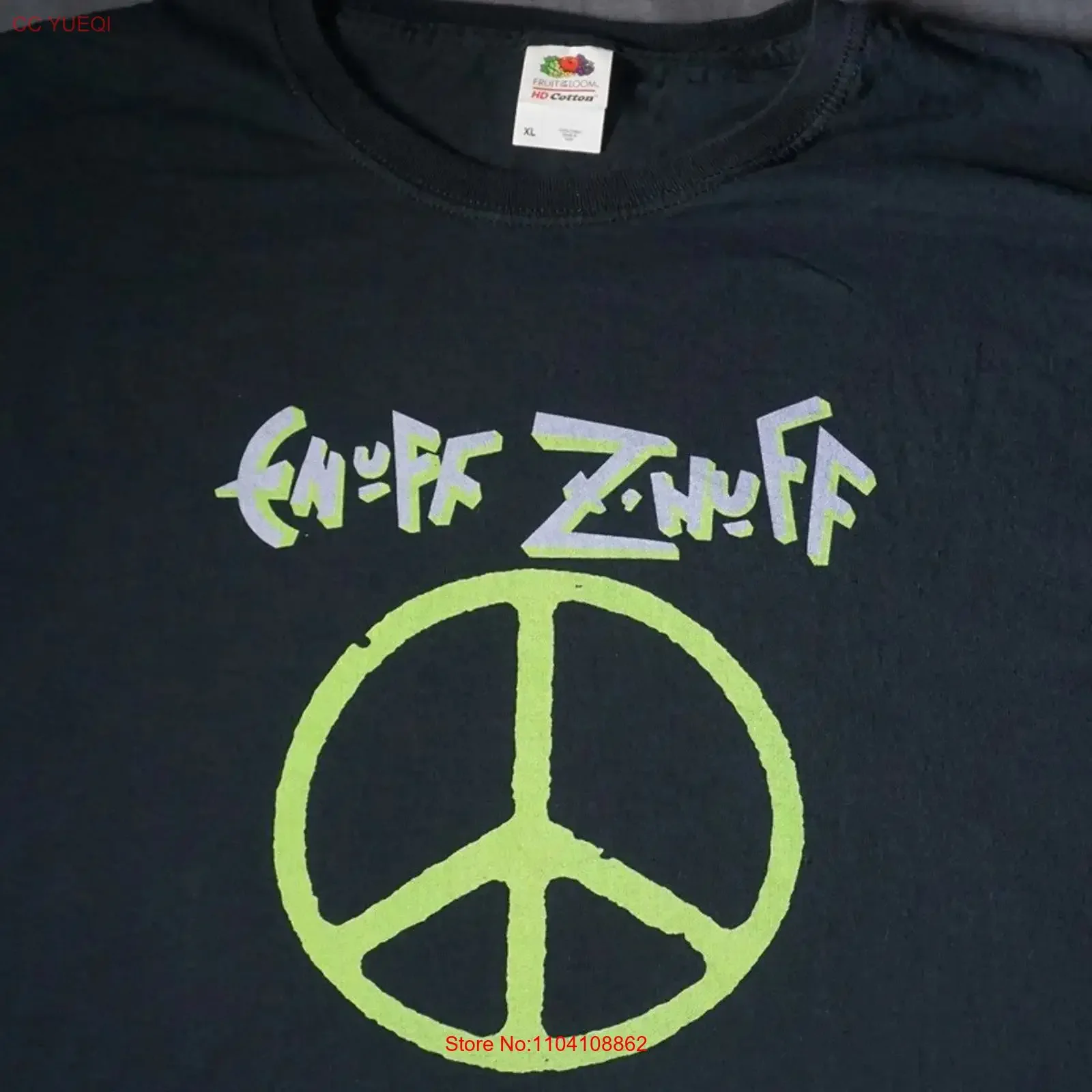 Enuff Z Nuff T Shirt Mens XL 80s Glam Metal Chicago Illinois Music Band vintage Washed homme fashion Stretched