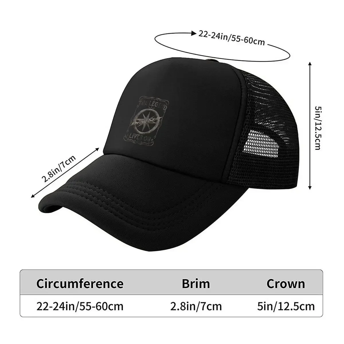 2026 “Legend Lives On” - Compass Motif, Adventure-Inspired Art for Outdoor or Travel Lovers Mesh Baseball Cap