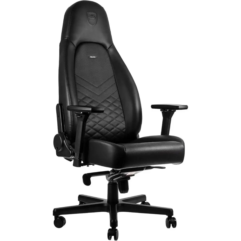 

Ergonomic Gaming Chair with Lumbar Support, Premium PU Leather, Sleek Black