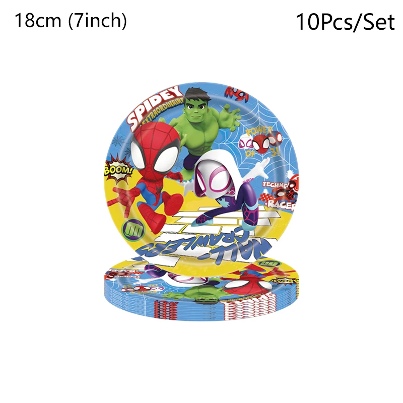 مجموعة أدوات مائدة لحفلات أعياد الميلاد من سبايدر مان، أطباق أكواب، مناديل لتزيين أعياد ميلاد الأطفال للأولاد والبنات