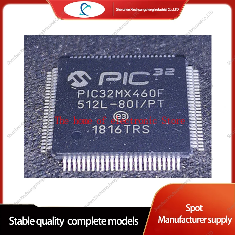 2PCS/LOT PIC32MX460F512L-80I/PT PIC32MX460F512L  High-Performance,  General Purpose and USB, 32-bit Flash Microcontrollers