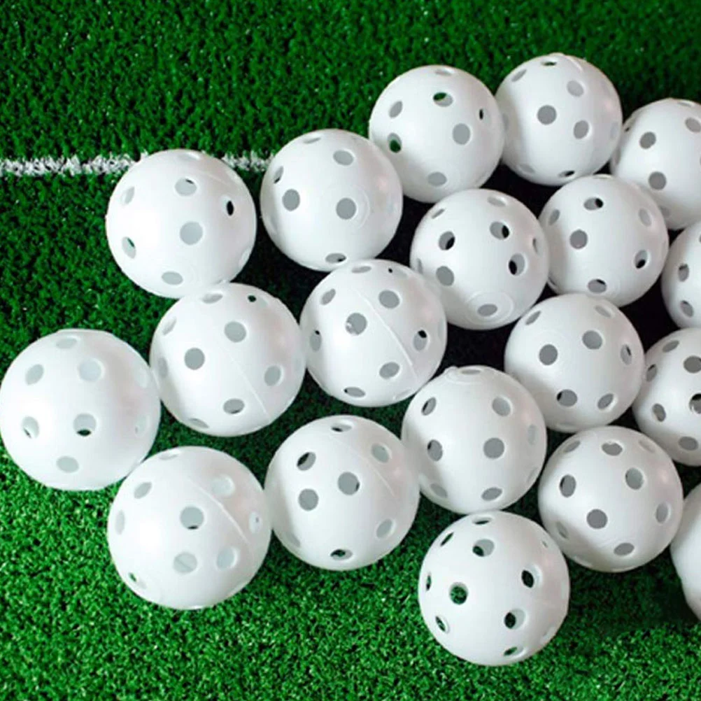 50 Pcs Golf Practice Golfing Hollow-out Multicolor Toy Golfs Training Indoor Plastic