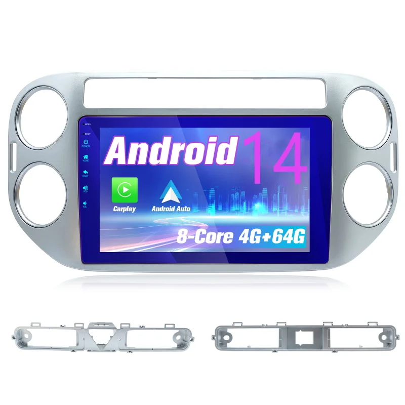 

Android car radio for VW Tiguan 2006-2016 stereo screen Carplay Bluetooth GPS Navigation FM radio 9’ [4+64G]