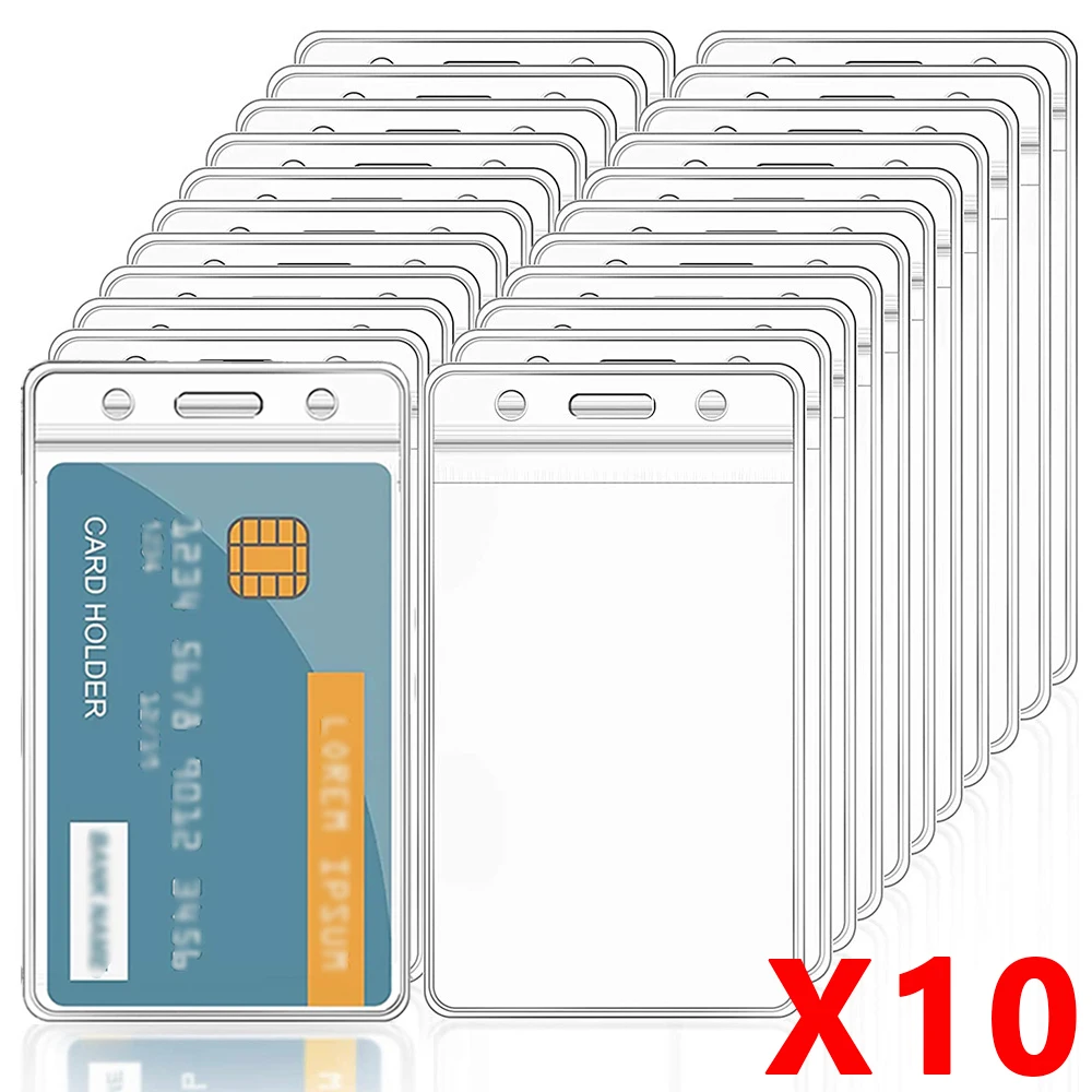 10/1PCS Waterproof Credit Card Holder Cover Transparent ID Card Holder Case Business Bank Card Protector Home Office Organizer