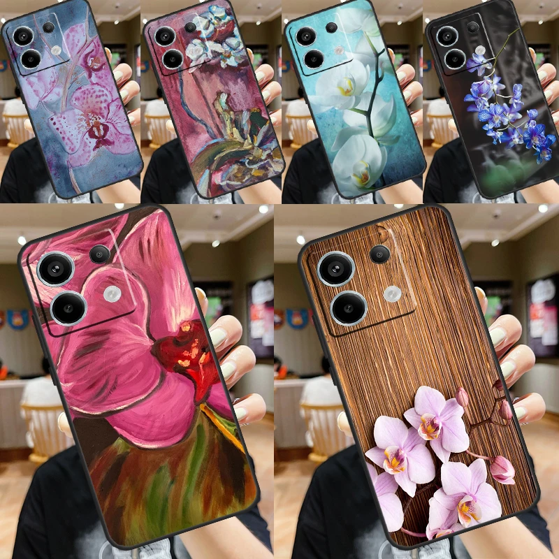 Orchid Flowers Colorful Case For Xiaomi Redmi Note 11 9 10 12 13 Pro Plus 9S 10S 11S 12S Remdi 13 12 C 9C 10C Cover