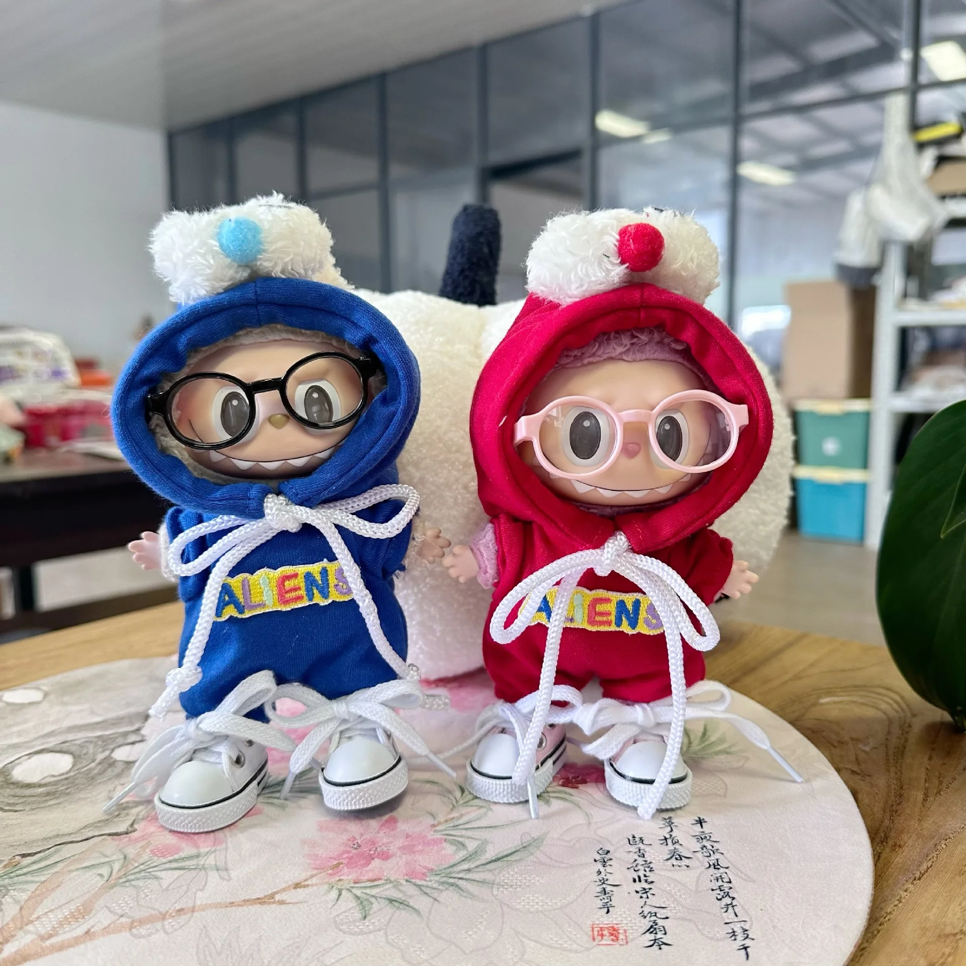 17cm Labubu I II Cute Plush Doll'S Clothes Idol Dolls Sitting Party Overalls Hoodie Accessories For Korea Kpop Exo No Doll