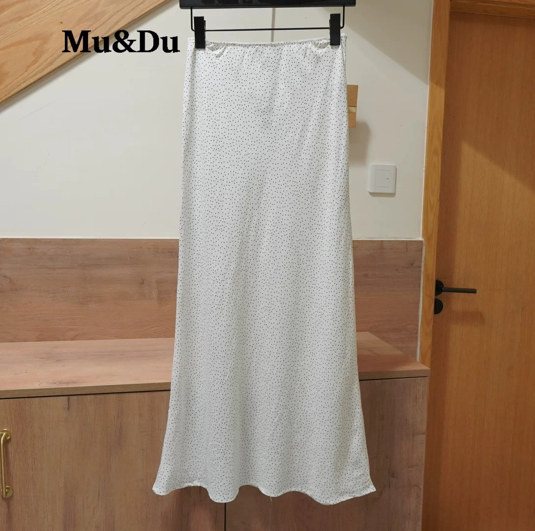 Dot Skirt Women High Waist Elegant Long Skirts Street Fashion Summer Midi Skirt Office Slim Sexy Vintage Skirt