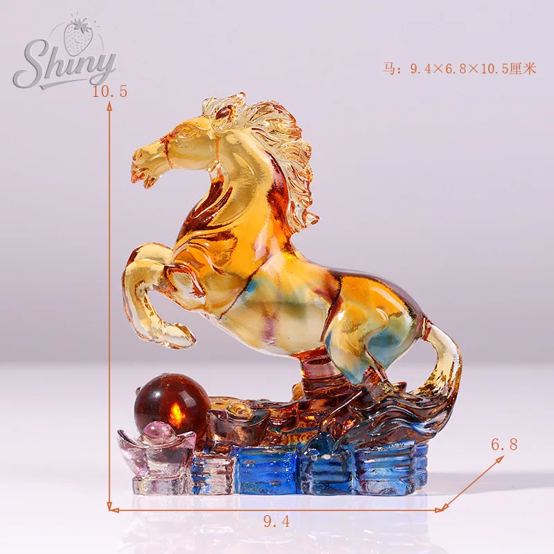 الصقيل الملون الطريقة القديمة لإزالة الشمع إطلاق الحرف الصينية زودياك هدية عيد ميلاد هدايا الأعمال المفروشات المنزلية