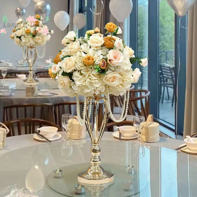 

Artificial flower crown table flower wedding hotel tabletop ornament home banquet arrangement table decoration flower