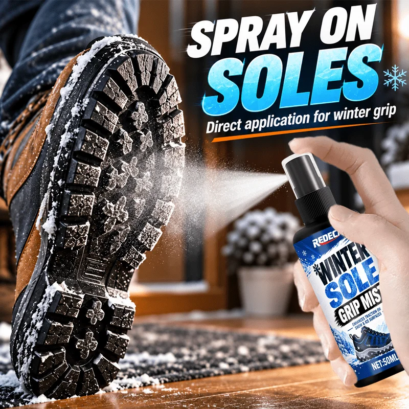 Winter Shoe Sole Anti-Slip Spray, Traction Enhancer for Boots Sneakers Work Shoes, Improve Sole Grip on Wet Slippery Surfaces