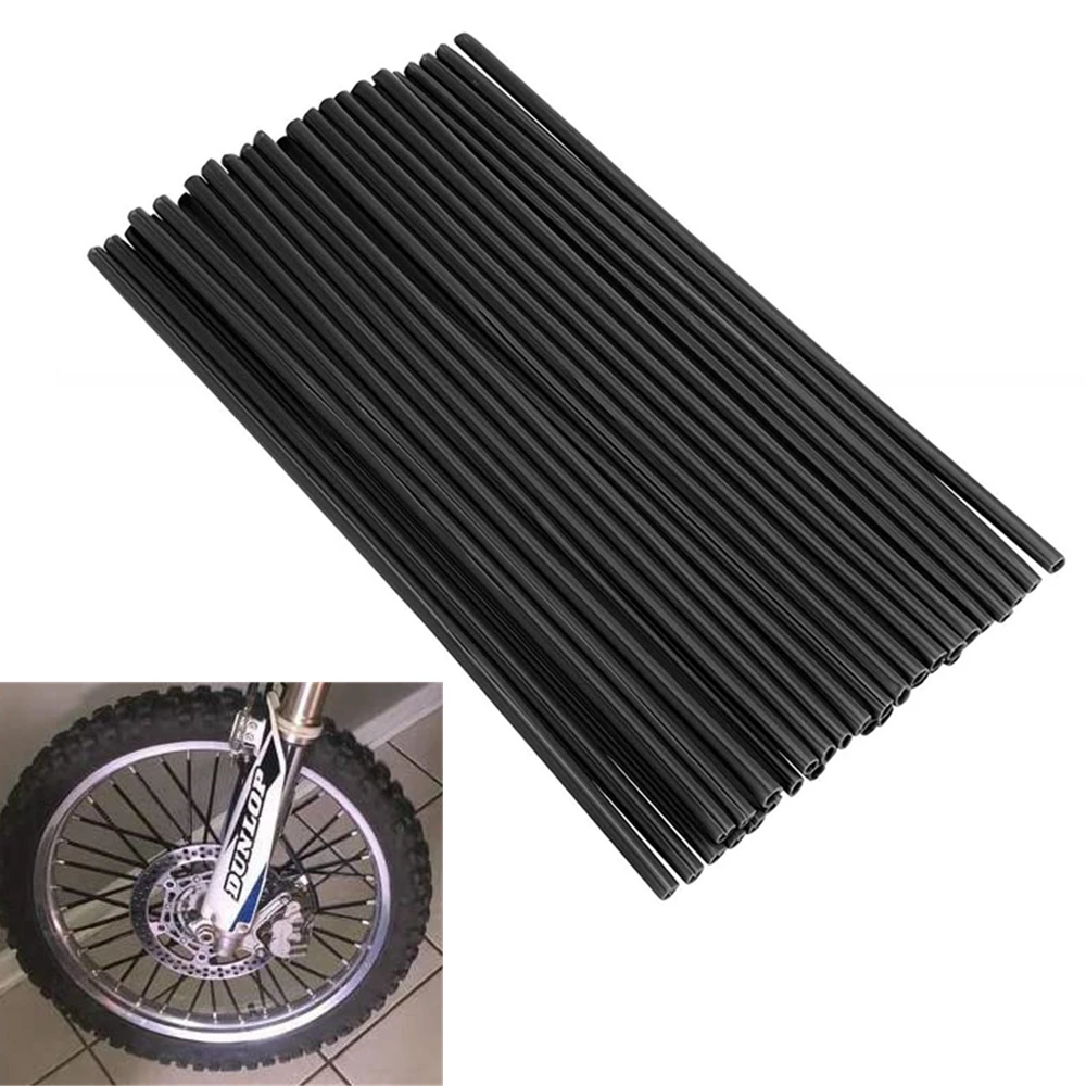 Motorcycle Wheel Spoke Wraps Cover Bike Tire Spoke Plastic Sleeves Bicycle Cool Accessories Decoration 72pcs