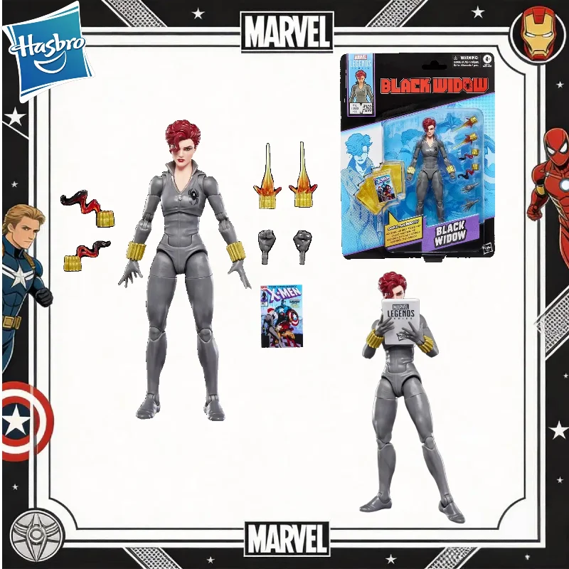 

【IN STOCK】Hasbro Marvel Legends Series X-Men #268 (1990) Black Widow 15cm Action Figure Collection Original Model Toy Gifts
