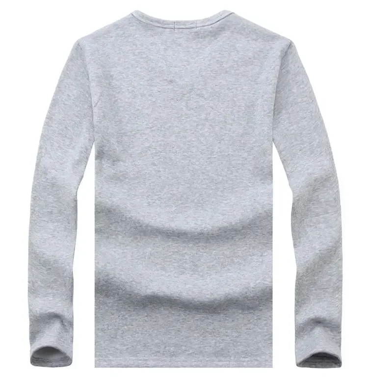Herbst Winter Herren Thermo-T-Shirt Weiches Samt Dickes Langarm-T-Shirt Herren Schwarz Weiß Slim Fit 5XL T-Shirt Homme – Detail 4