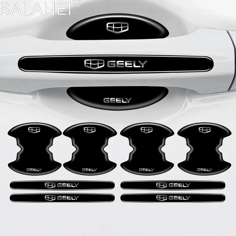 Car Door Handle Bowl Protective Stickers Anti-collision For Geely Imperial Star Zone PREFACE Coolray Emgrand GT Benry NEW VISION