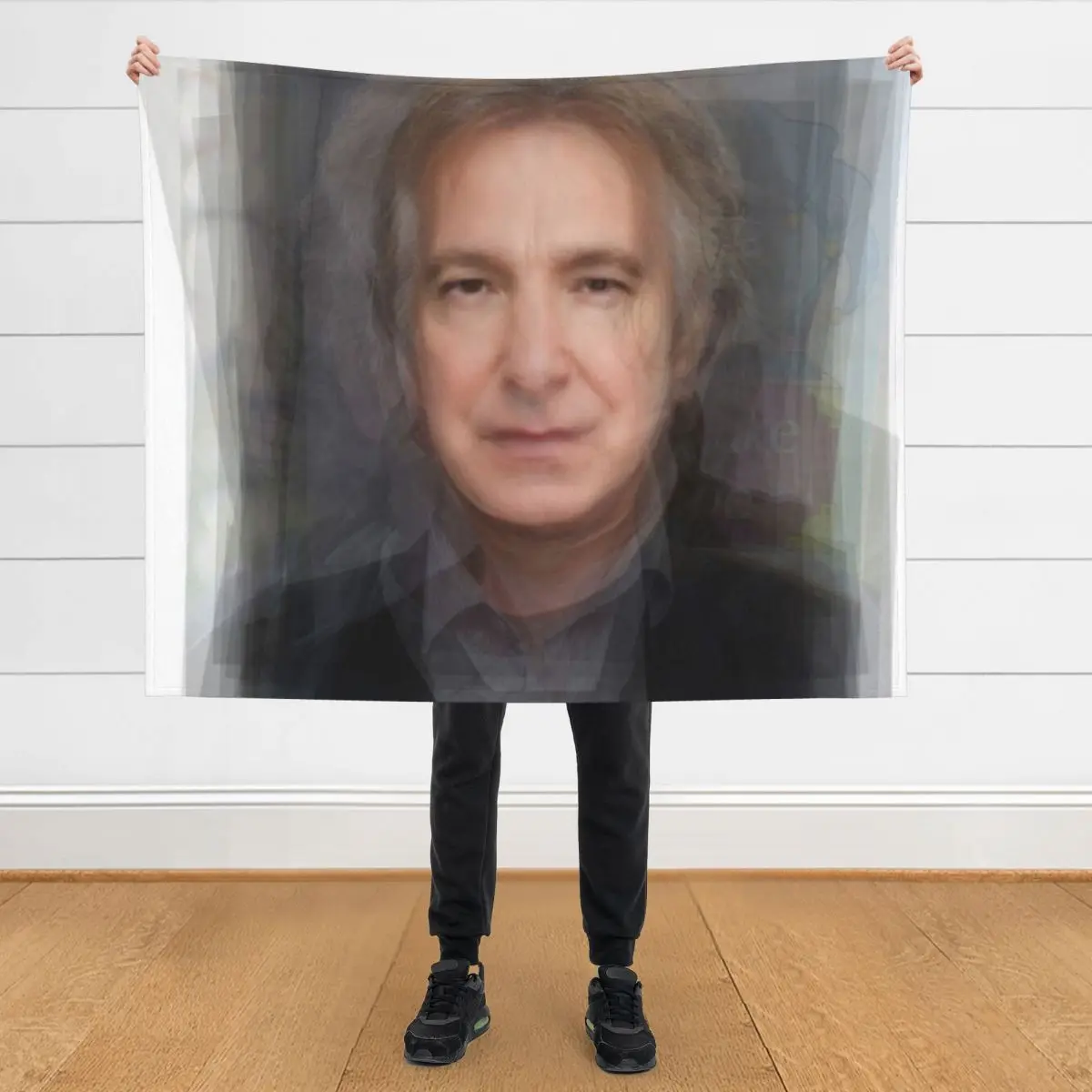 

Alan Rickman Severus Snape Portrait Overlay Throw Blanket Summer Plaid on the sofa Picnic Baby Blankets