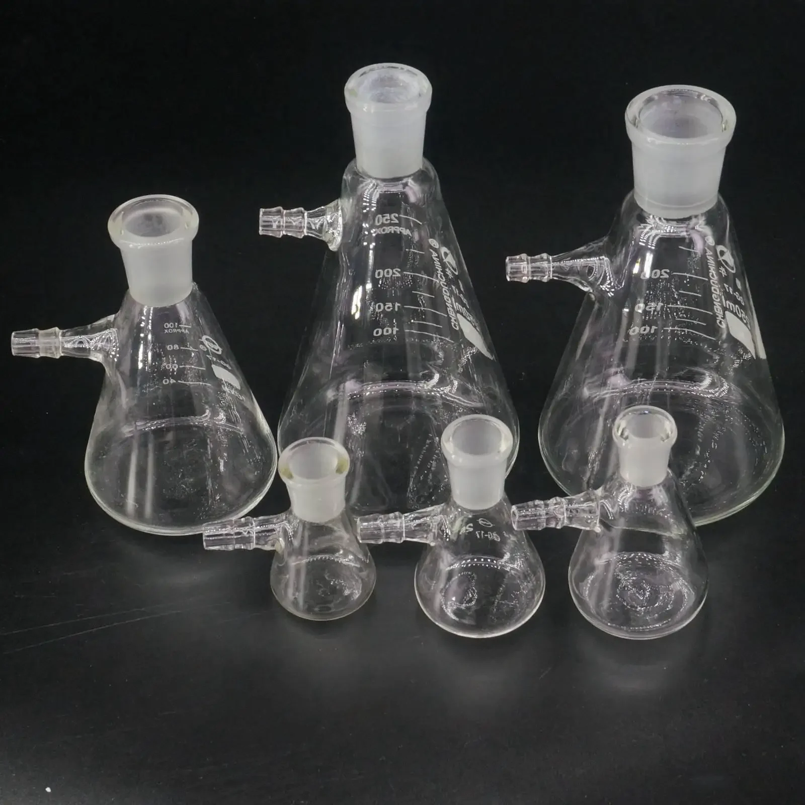 10ml 25ml 50ml 100ml 250ml 500ml 1000ml #10 #14 #19 #24 #29 Borosilicate Glass Vacuum Grinding Mouth Filtration Suction Flask