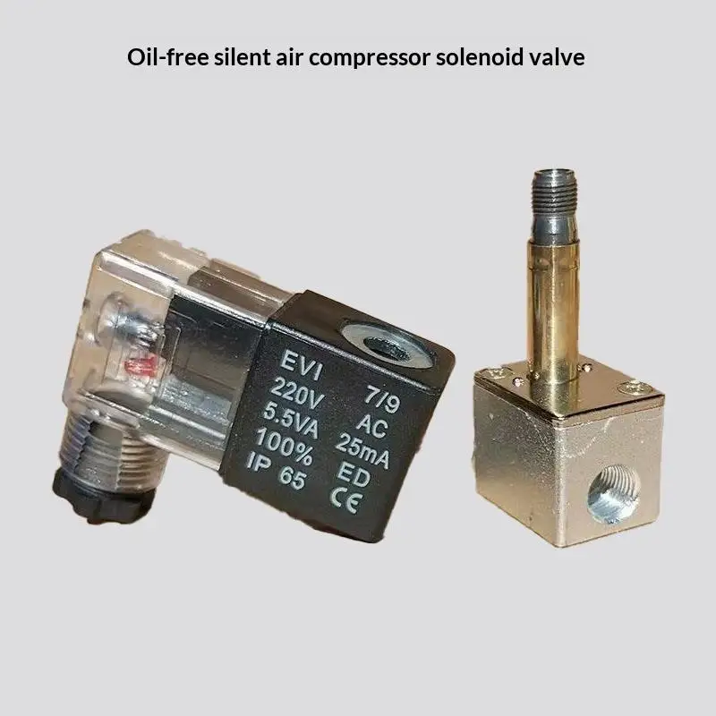Oil Free Air Compressor Solenoid Unloading Valve IP65 Protection For Industrial Pneumatic Maintenance