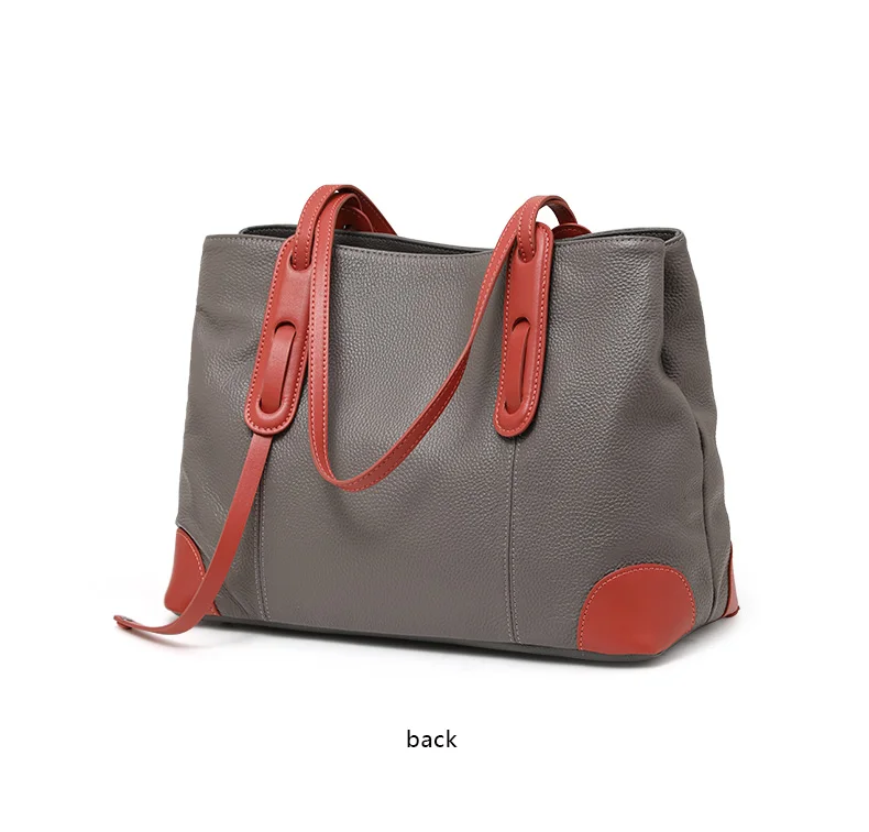 Echte Leder-Damenhandtasche, Große Kapazität Shopper-Tasche, Neue 2026 Mode-Schultertasche für Frauen, Rindsleder-Shopper, Große Tasche – Detail 12