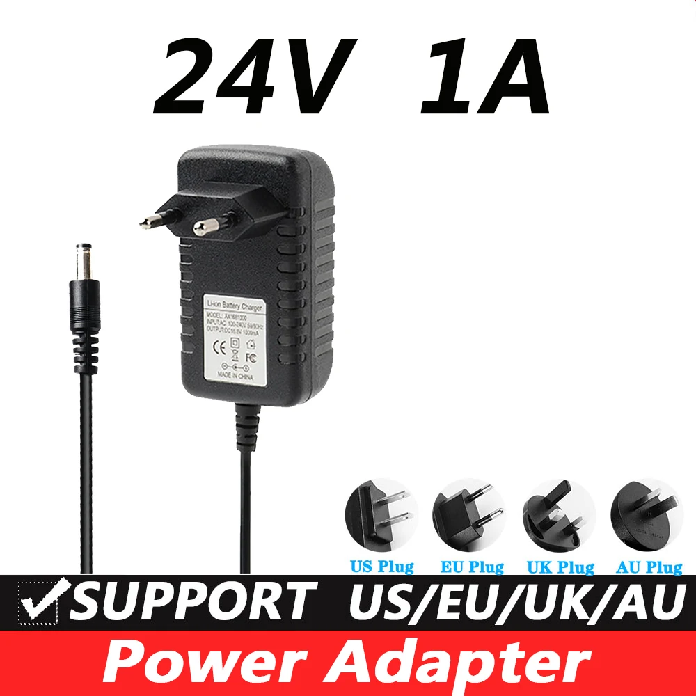 1PCS 2023 Newest Hot EU Plug AC 110V 220V Converter DC 24V 1A Server Power Supply Adapter 3.5*1.35mm