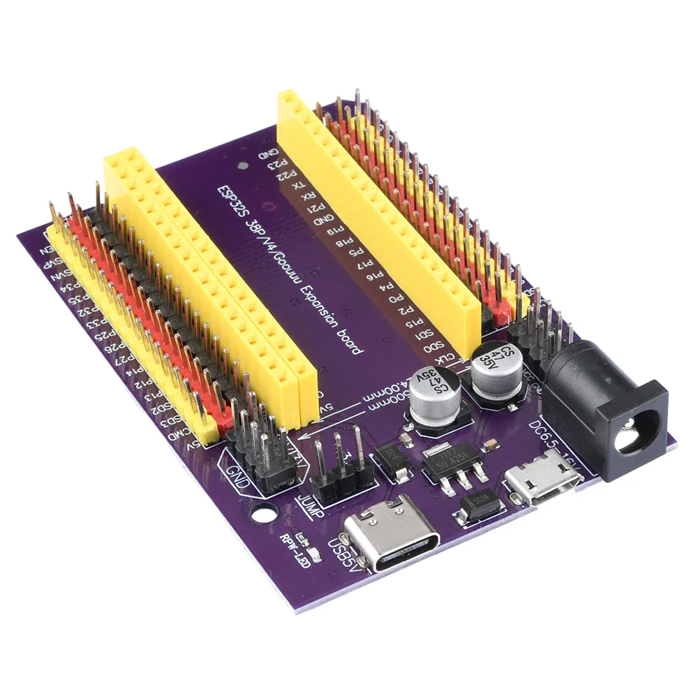 

Universal Expansion Board Module ESP32 ESP32S Dual Core Development Board Backboard Compatible with 38PIN TYPE-C/MICRO USB