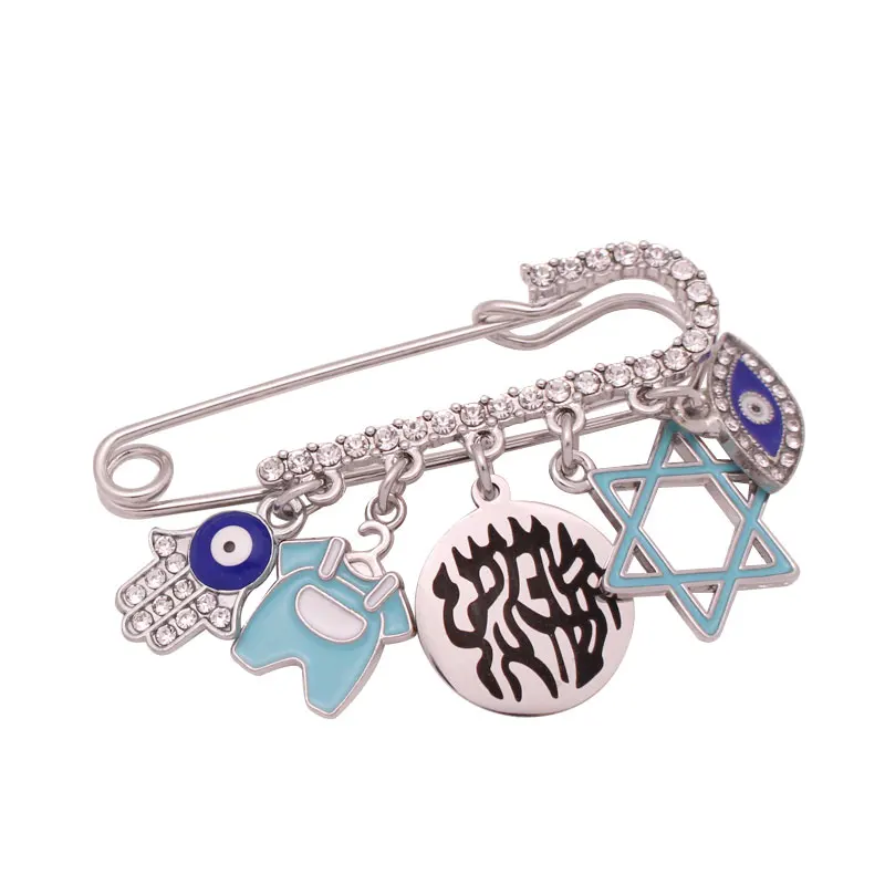 ZKD Star of David Hebrew Jewish baby pin booch gift