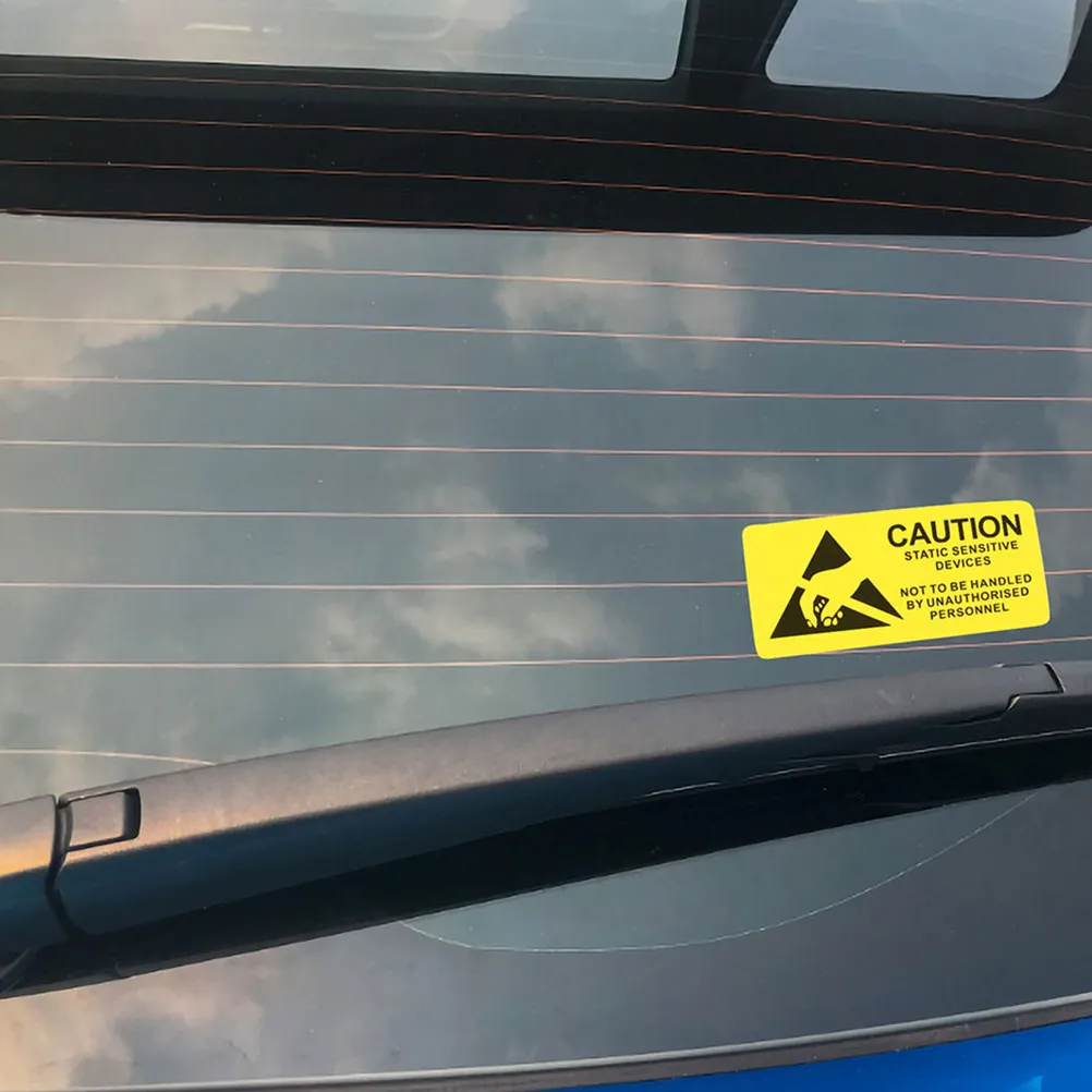 200Pcs Static Warning Stickers Self Adhesive Electrostatic Devices Labels Anti Static Warning Decals Electrical Equipment