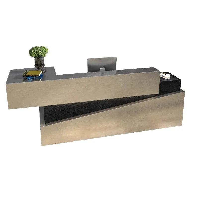 

*Vintage Stainless Steel Industrial Style Cashier Counter for Barber Shop and Bar with Painted Finish