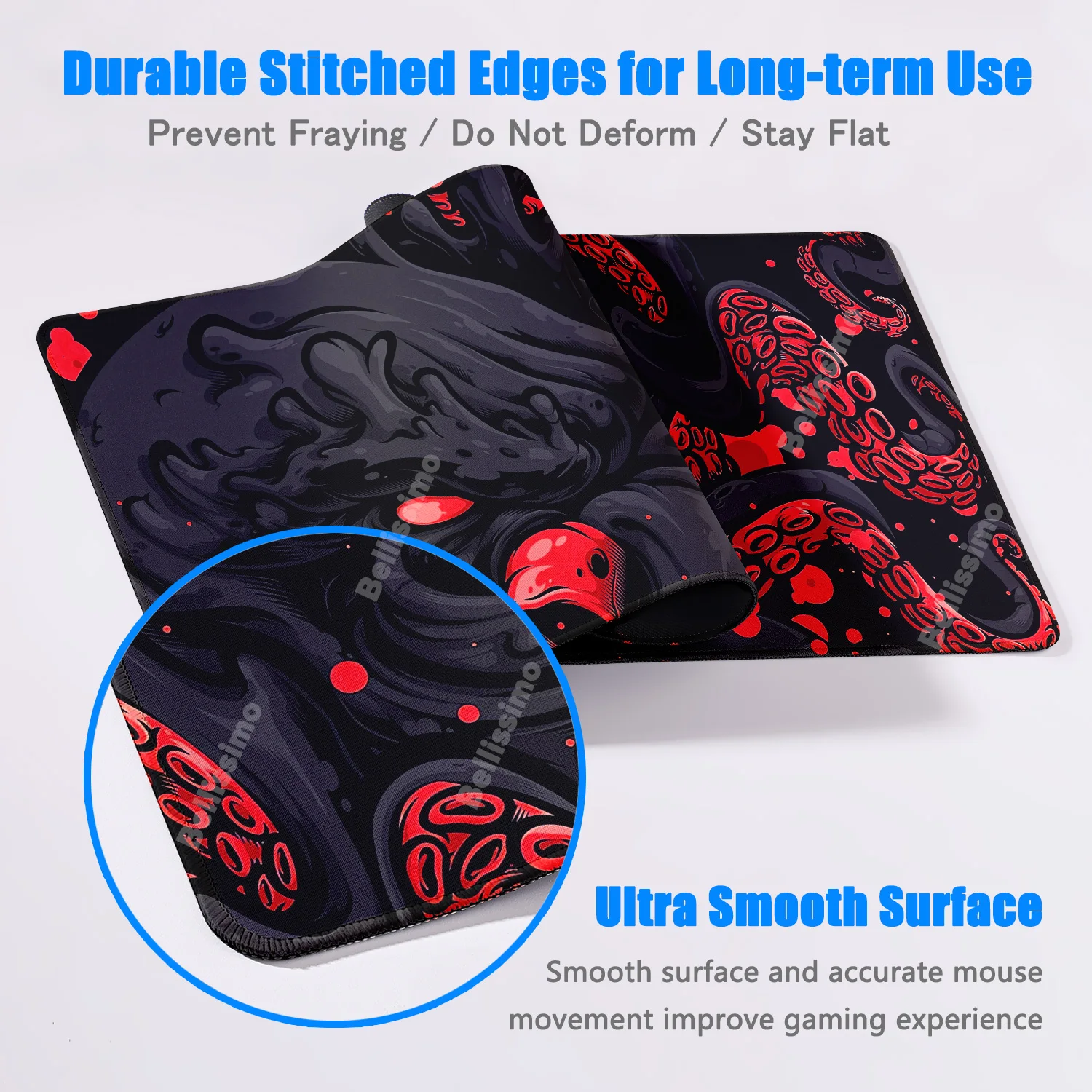 لوحة ماوس أنيمي الأخطبوط الوحش كبيرة الحجم لوحة مفاتيح الألعاب حصير مكتبي لطاولة الكمبيوتر حصيرة ألعاب ملحقات مكتبية ممتدة لوحة ماوس