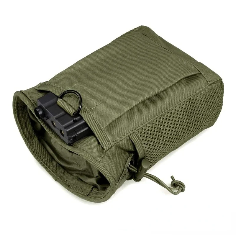 Bolsa táctica Molle con cordón para revistas, cinturón de utilidad militar ajustable, riñonera, bolsa de cadera, paquete de almacenamiento de munición al aire libre