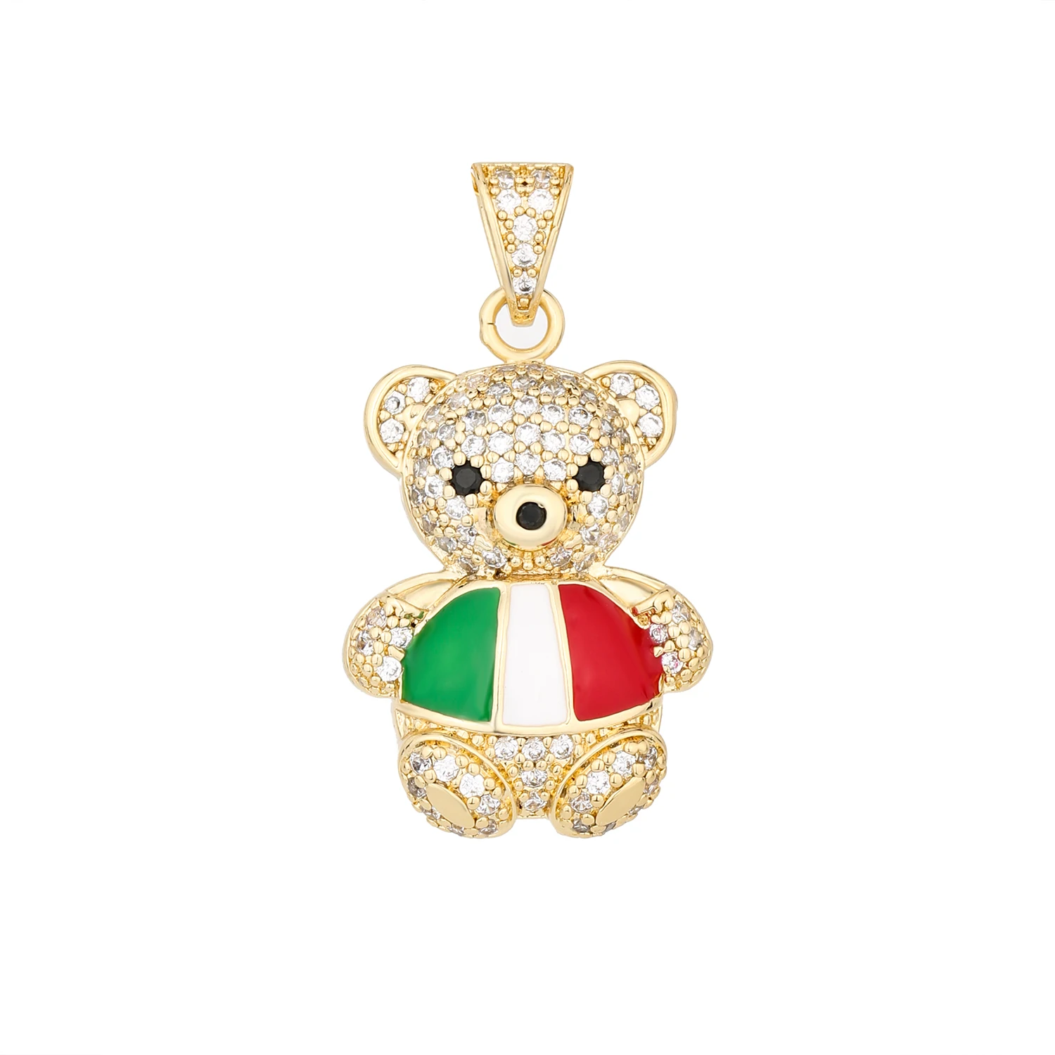 Minimalist Bear Pendant Necklace Anti-Tarnish Copper Jewelry Trendy Gift for Girls Birthday Present