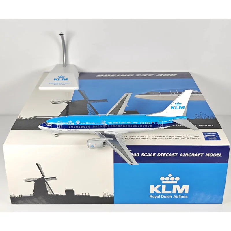 JC Wings Diecast 1/200 Scale Dutch Aircraft B737-300 PH-BDD Alloy Aircraft Model Collectible Decorative Ornament