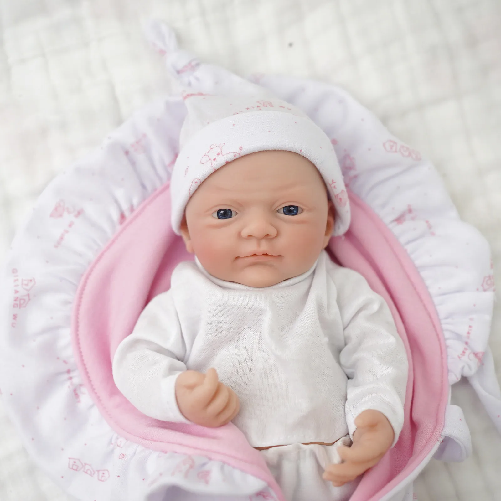 

Reborn Baby Dolls 12" Boy Micro Preemie Full Body Silicone Baby Doll Realistic Open Eyes Baby Doll