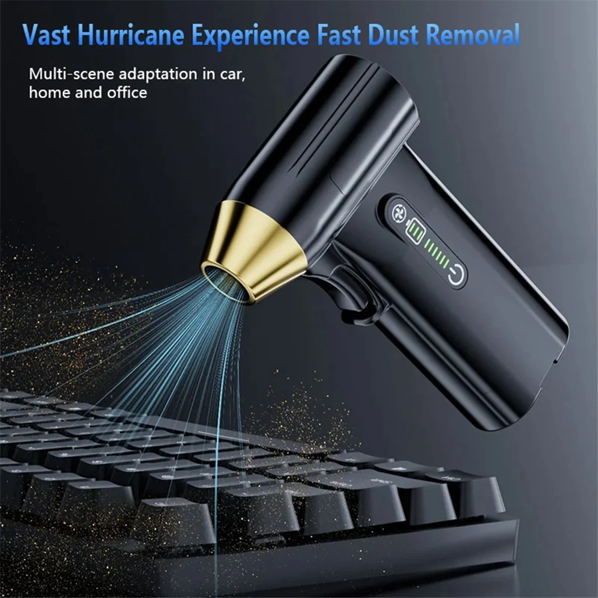 ABXHA New 130000RPM Hurricane Handheld Dust Blower Can Be Used for Snow Blowing, Barbecue Assistance, Car Cleaning