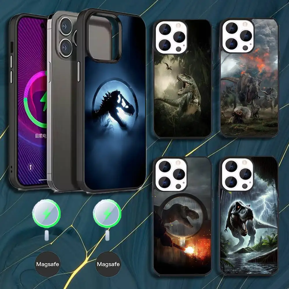 

J-Jurassic Park Dinosaur World Phone Case For iPhone 16,15,14,13,12,11Pro,Max,Plus,Mini,Magsafe,Magnetic Wireless Charging Case