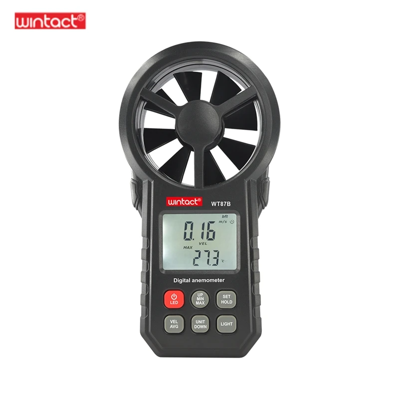 Wintact WT87B Digital Bluetooth Anemometer Wind Speed Meter Wind Velocity Flow Temperature Chill Air Volume Mesaure Data Record