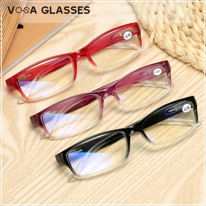 New Gradient Frame Fashion Anti-blue Reading Glasses Unisex Elderly Hyperopia Reading Newspaper Watching TV Reading Glasses